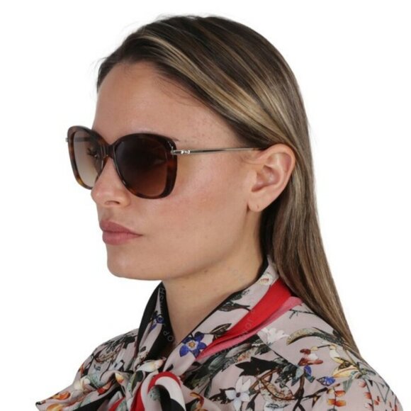 💕LONGCHAMP💕 56mm Gradient Lens Butterfly Sunglasses ~ Blonde Havana NWT - Picture 5 of 6